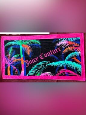 Juicy Couture Neon Palm Tree Beach Towel